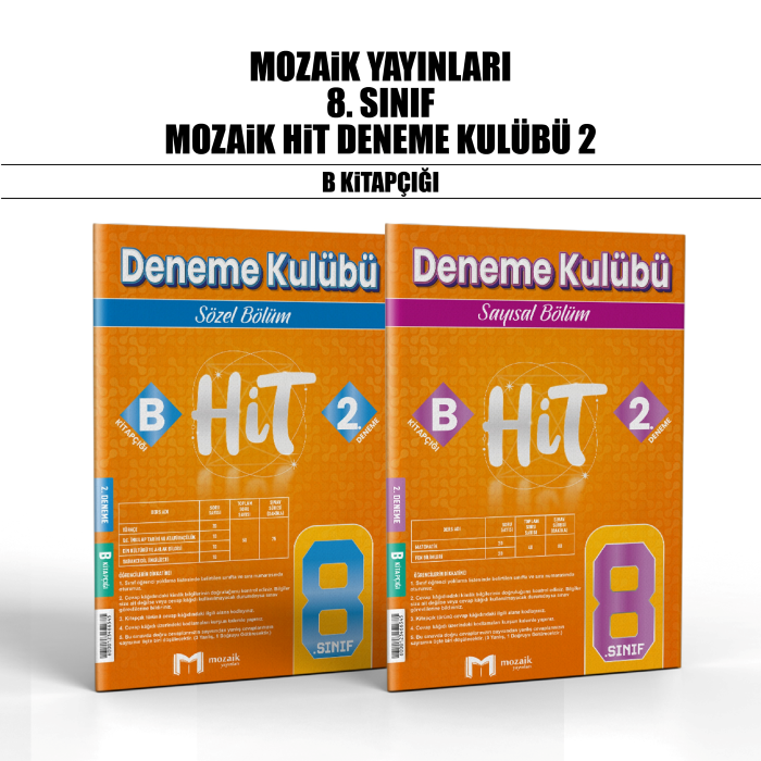 MOZAİK 08.SINIF HIT DENEME KULÜBÜ SY/SZ 2-B -25-26
